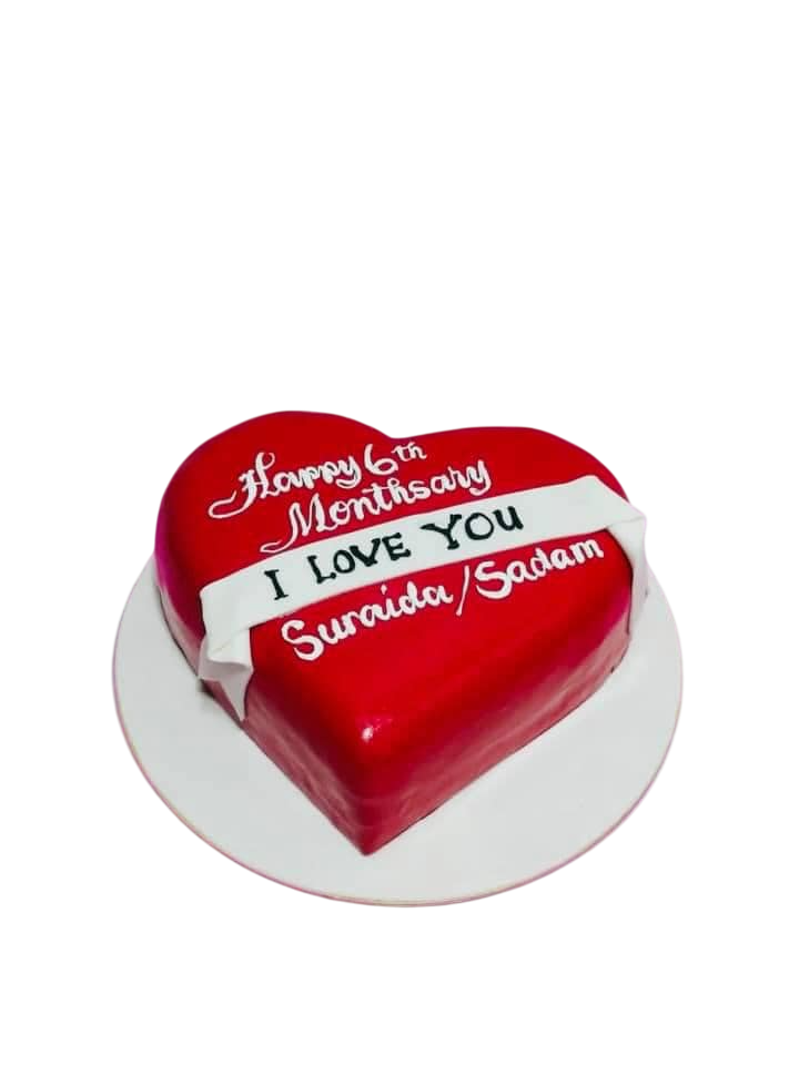 Heart Shape Customized Cake for all occasion